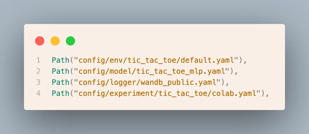 Four Hydra config files